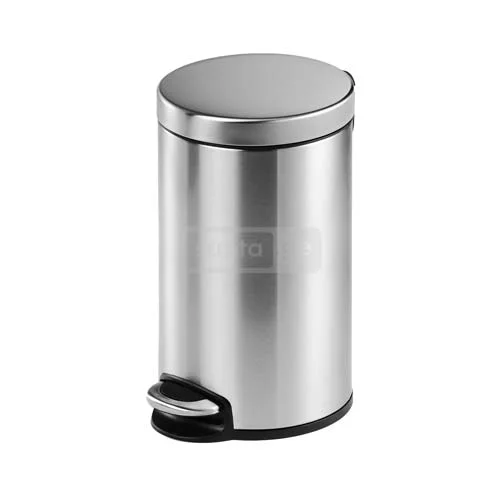 Metal trash can with footrest 8L